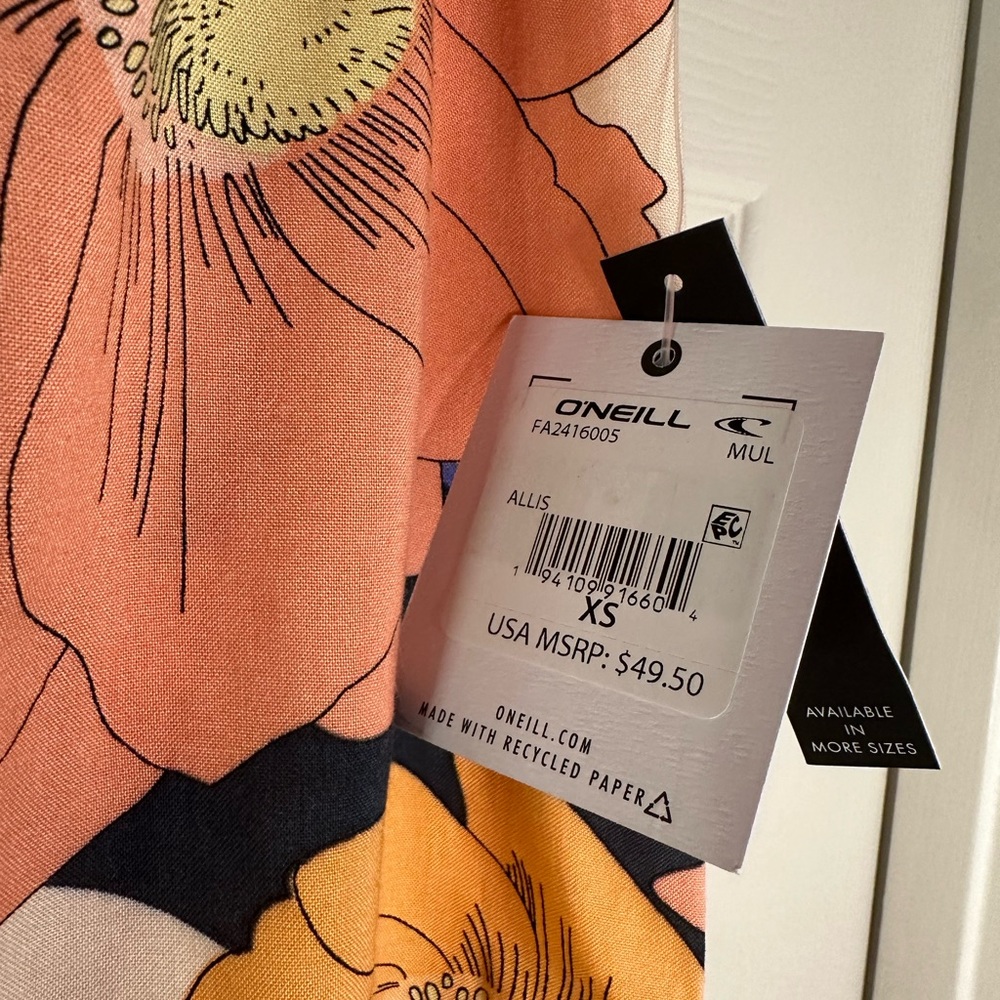 SOLD.  O’NEIL XS floral summer dress new with tags - Picture 5 of 5